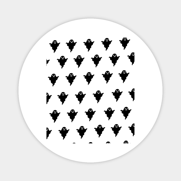 Spooky Ghosts Halloween Event Pattern Cute Magnet by Mellowdellow